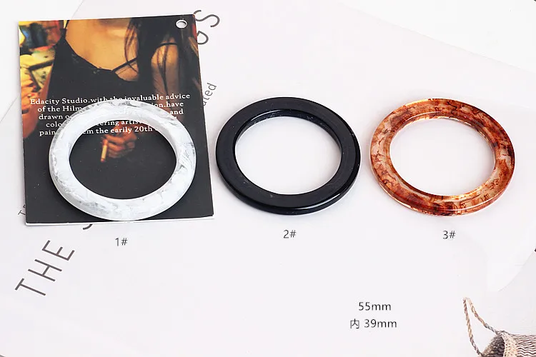 DIY jewelry accessories Japan and South Korea acetic acid large circle ring oval ring earrings  material pendant