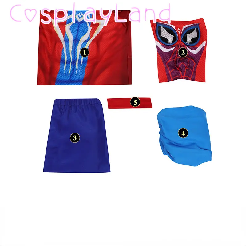 Verkleidung Spinne Cosplay Kostüm Spandex Zentai Anzug mit roter Maske Halloween Kostüme ausgefallenes Outfit für Mann Overall