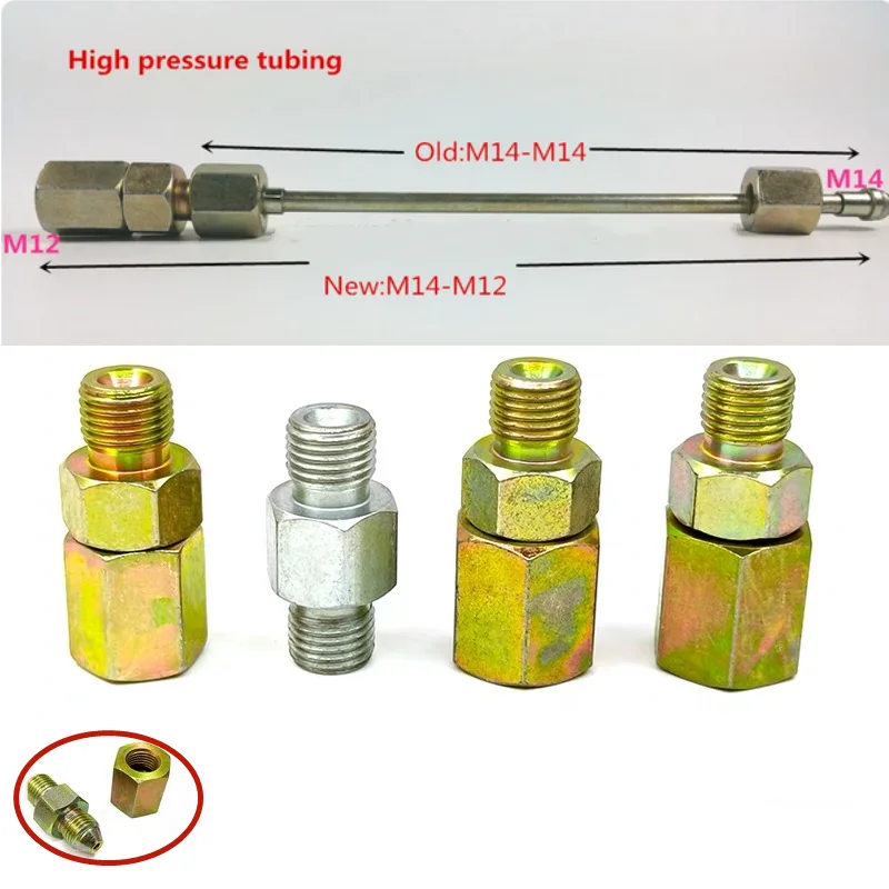 1PCS Diesel Common Rail Tube Pipe Conversion Joint Repair Tool M14-12/14/16/18 for CRIN Test Bench