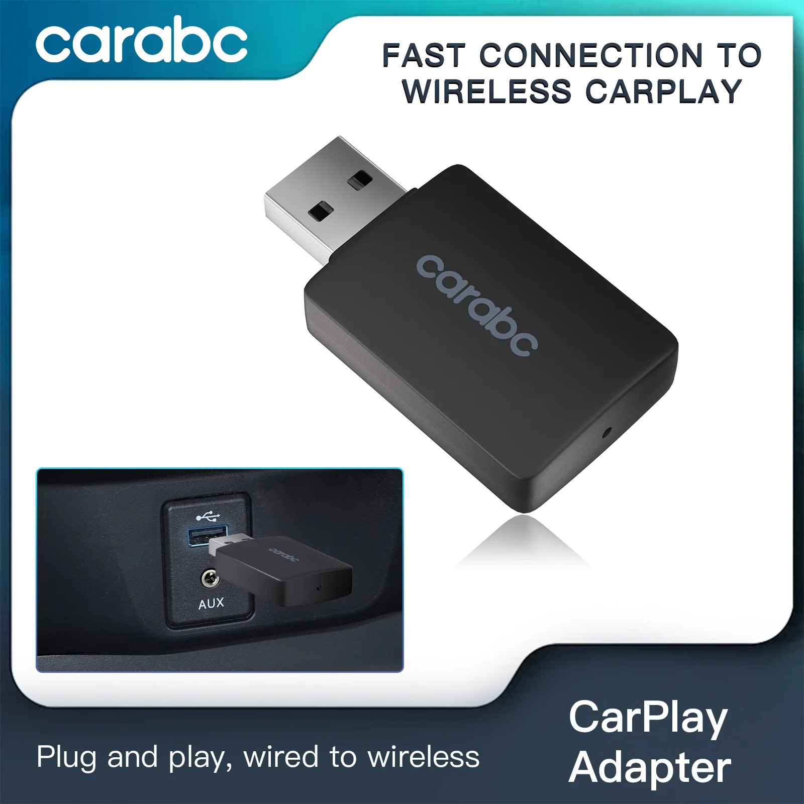 

Новый беспроводной адаптер CarPlay Mini Box Plug And Play Wi-Fi, универсальное быстрое подключение для Audi VW Skoda Kia Honda Toyota Ford OEM Car