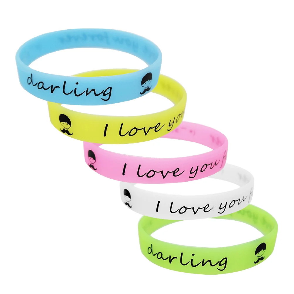 20pcs Luminous Wristbands Silicone Colorful Bracelets Custom Bands Party Favors for Fittness Sports School Carnival (White + Yel