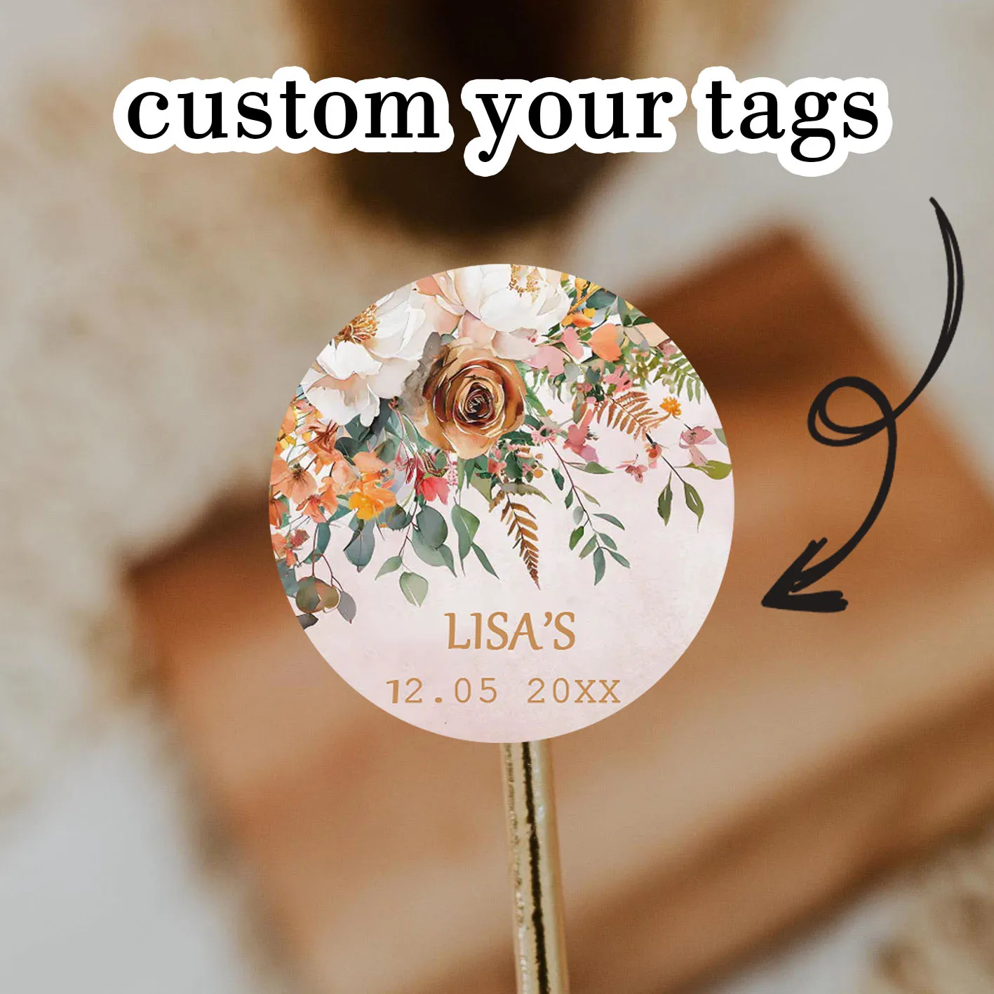 

90pcs customized personalized name and birthday stickers (for weddings, baptisms, parties, and gift wrapping)