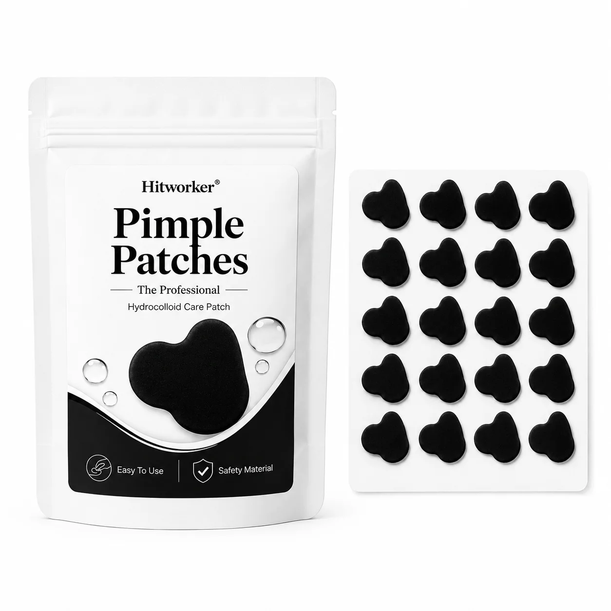 100PCS Pimple Cover Patches, Clear-Look Hydrocolloid Beauty Patches For Day And Night Use, Easy Peel Spot Cover