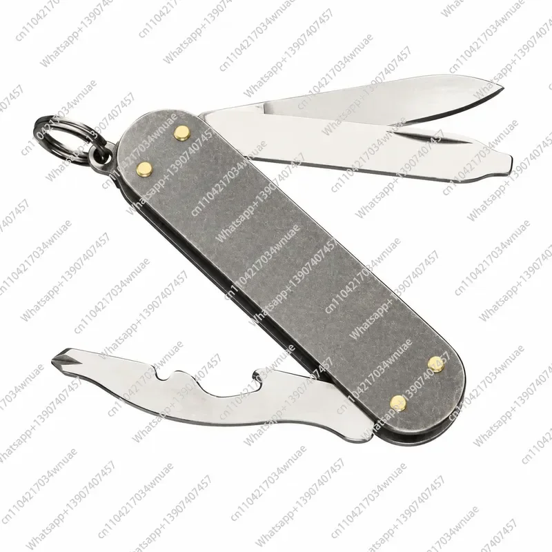 Suitable for tc4 titanium handle 58mm Swiss army knife 0.6163 trumpeter ultra-light and ultra-thin folding knife