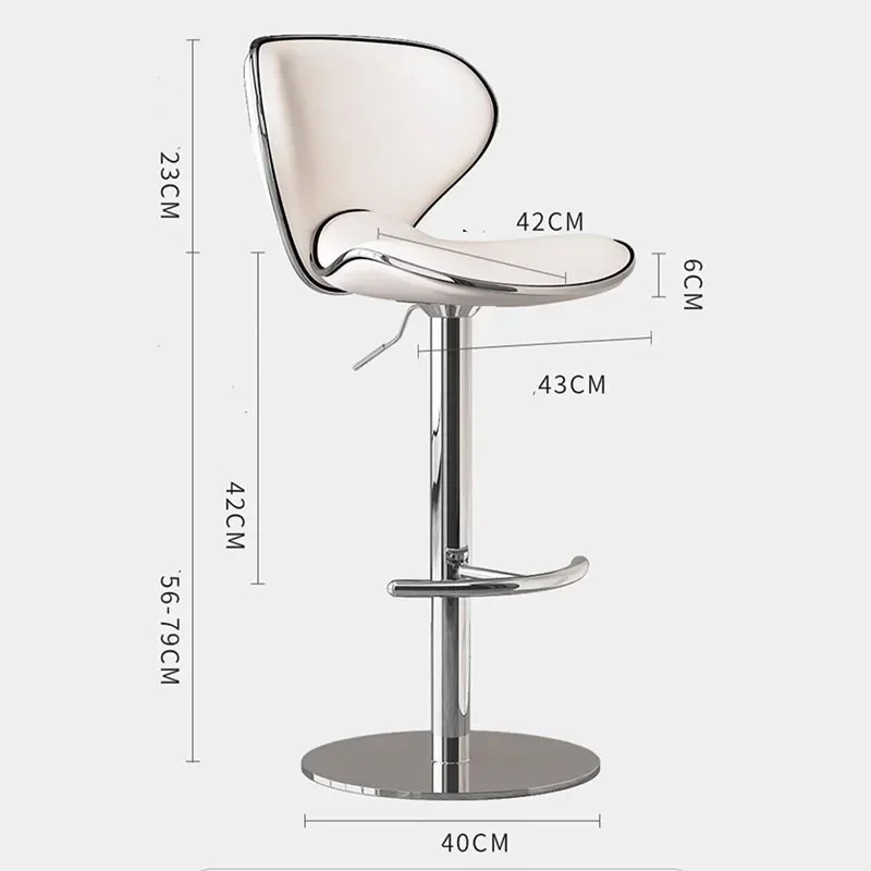 Dining Metal Bar Chairs Modern Luxury White Swivel Bar Stool Nordic Design