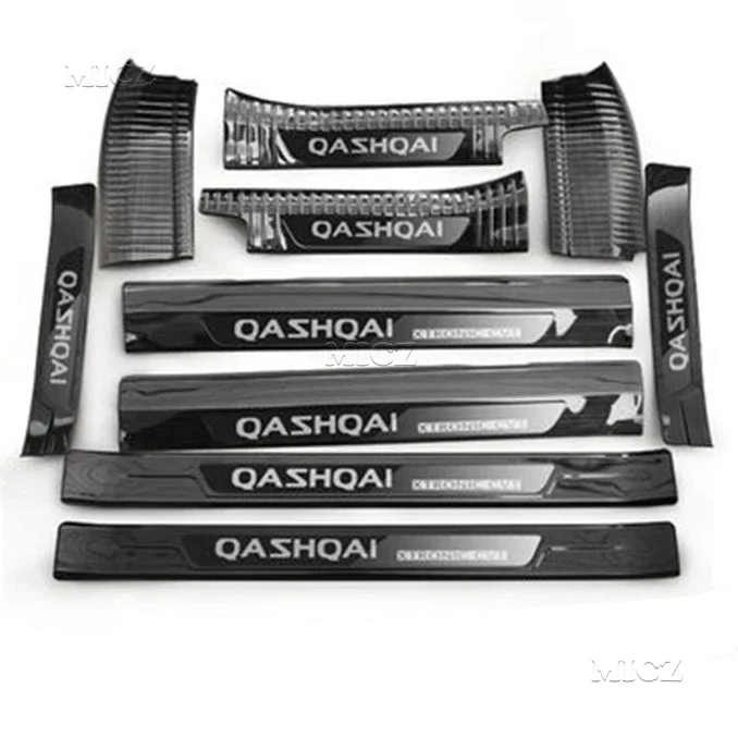 

Для Nissan Qashqai J11Стайлинг автомобиля накладка из нержавеющей стали/накладка на порог задний бампер протектор порог 2016 2017 2018