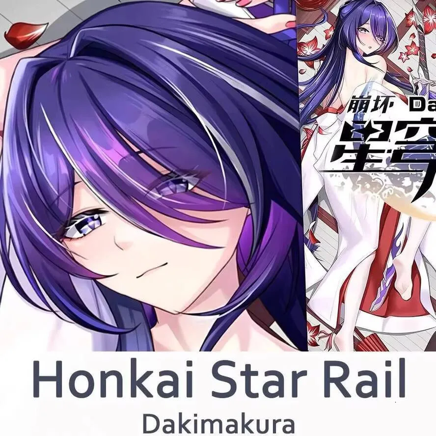 

Rail Raiden Star Honkai Body Pillow Case Cover Nmori Mei Dakimakura 2WAY Hing Anime Cushion