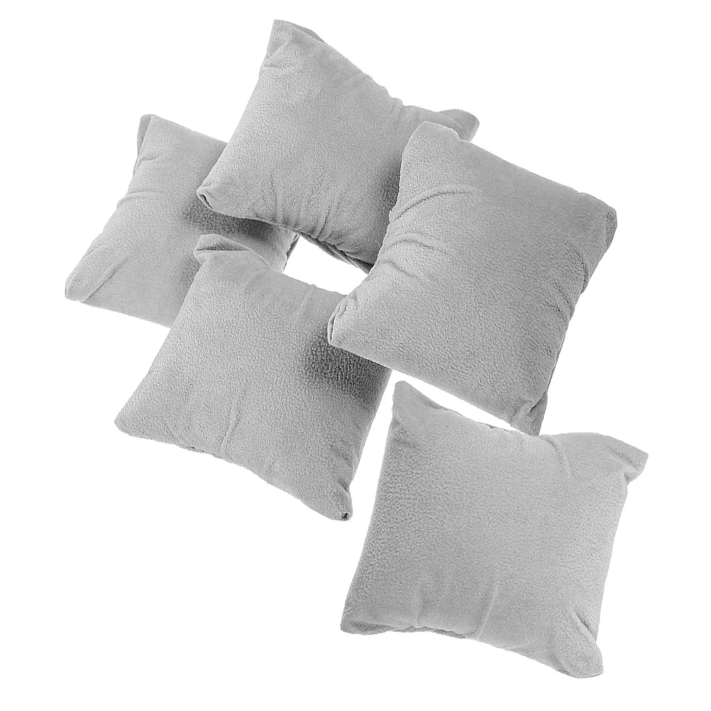 

5 шт., подушки для дисплея браслета, мягкая ткань, органайзер для ювелирных изделий, элегантные мини-подушки для часов, подушки для дисплея браслета