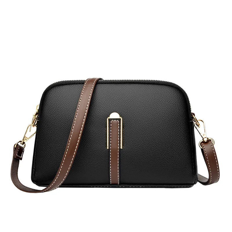 Women Fashion Simple Small Crossbody Bag Ladies Casual  All-match Mobile Phone Coin Purse Wallet PU Shoulder Bag Black Handbags