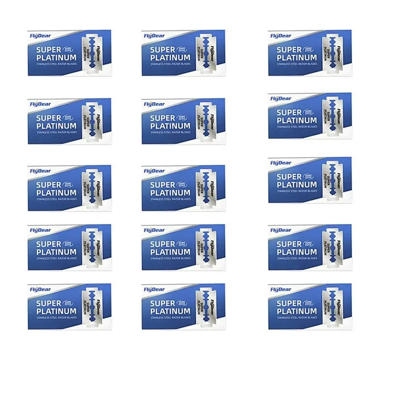 10/30/60/100Pcs Double Edge Beard Hair Shaver Barber Classic Beard Razor Shaver Stainless Steel Mens Household Trimmer Blades