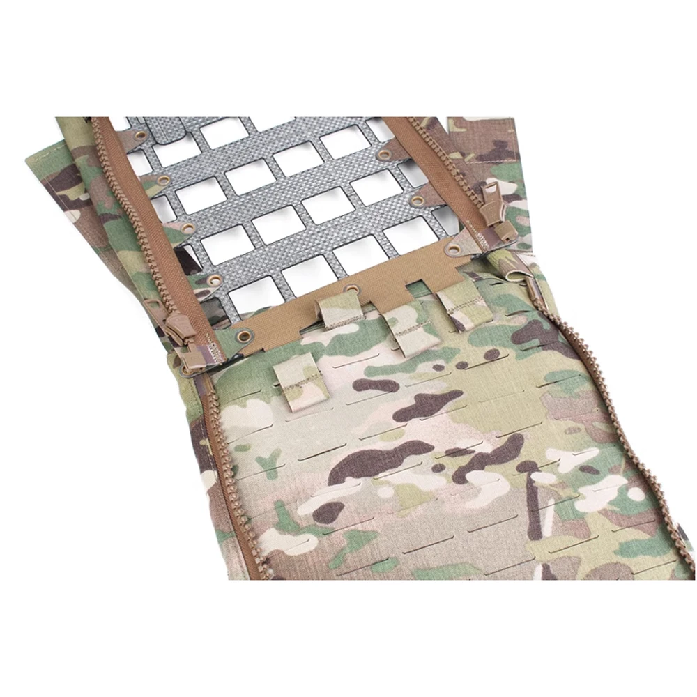 Tactical Molle Zipper Back Panel Board Lightweight Holder Expand Gear Equipment Vest Plate Carrier Hunting Protective Vest