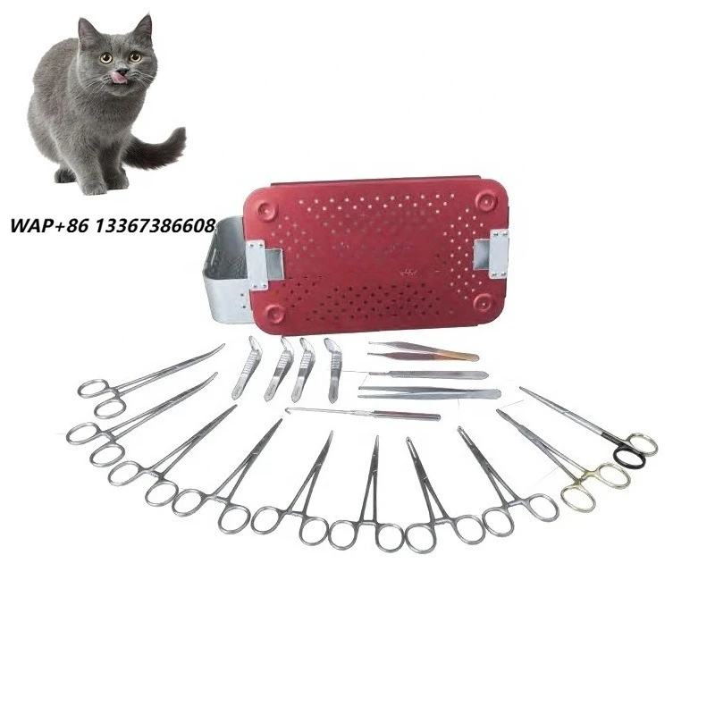 Veterinary Surgical Kit Small Animal Surgical Instrument Kit Veterinary Medical Dog Cat Pet Spay Cat Spay Kit