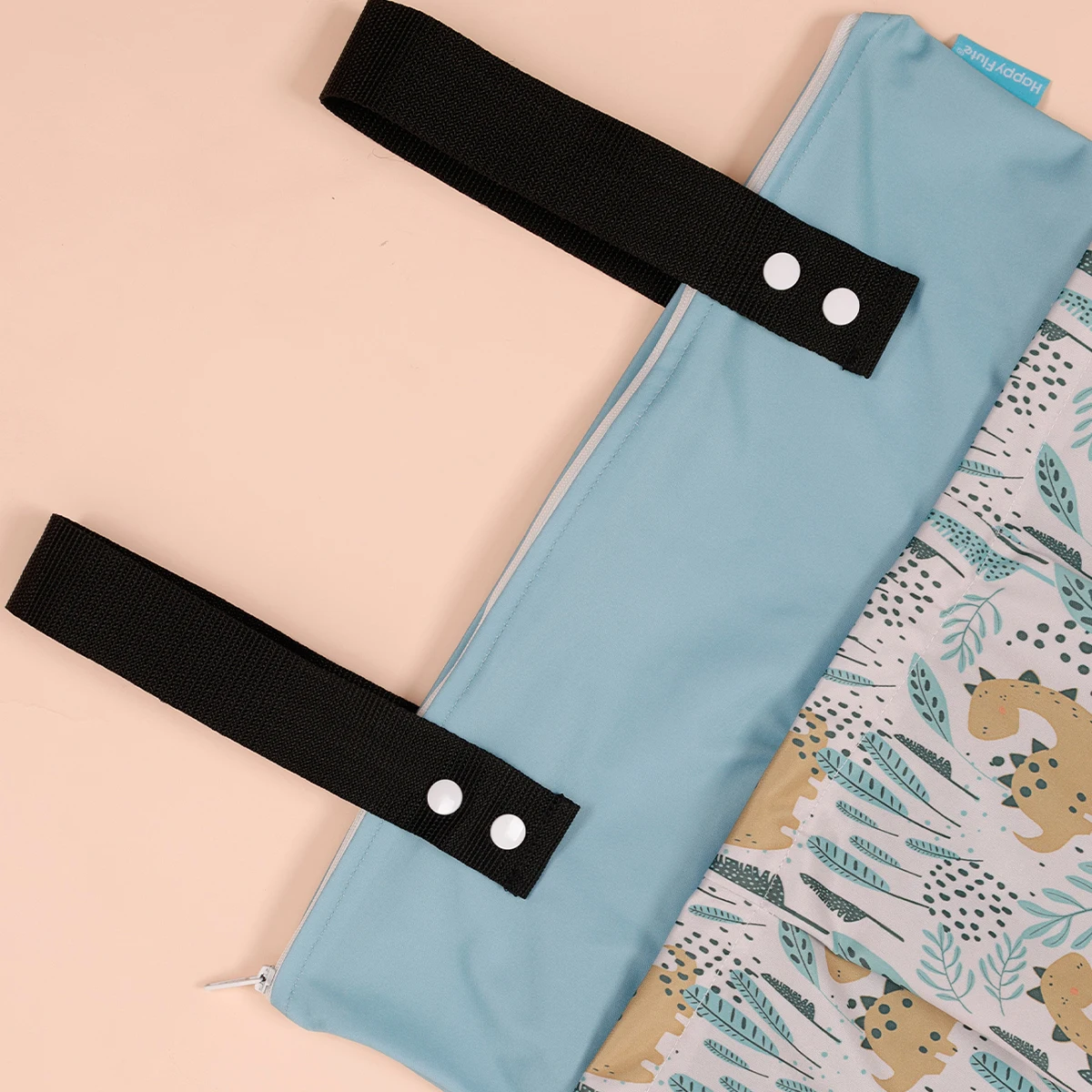 1PCS Fashion Print Zipper Wet Dry Bag Waterproof 40*55cm With 2 Handles Hanging Diaper Bag