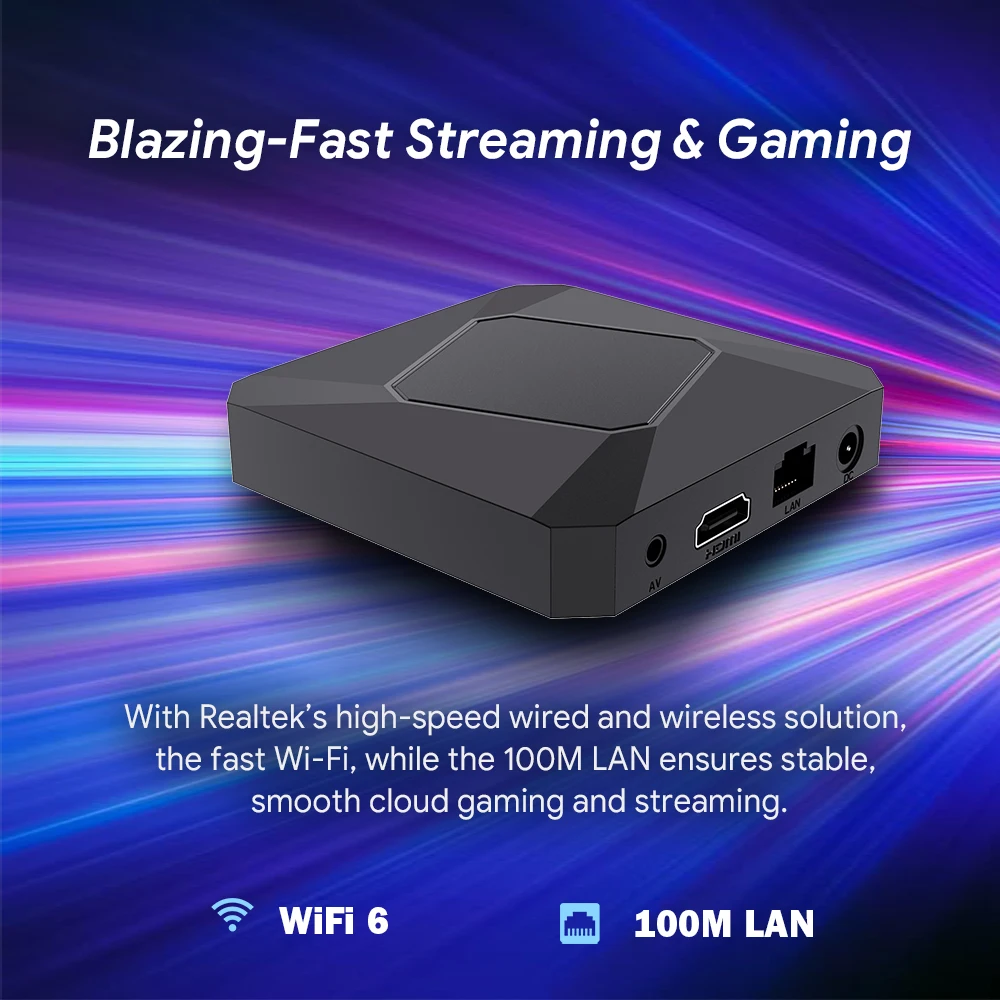 RT-X3 ATV System TV Box Android 14 Realtek1325 CPU 4K HD 5G WIFI 4GB RAM 32GB ROM Smart Set Top Box with BT Voice Remote