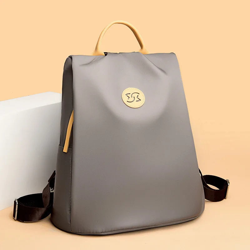Women Backpack High-end Sense Schoolbag Large Capacity Fashionable Comfortable Solid All-matching Korean Casual Simple