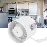 100mm ABS tuyau en plastique ventilateur tuyau Insertion ventilateur d'échappement silencieux 2400 tr/min pour l'extraction d'air dans les bureaux toilettes cuisine salle de bains 1