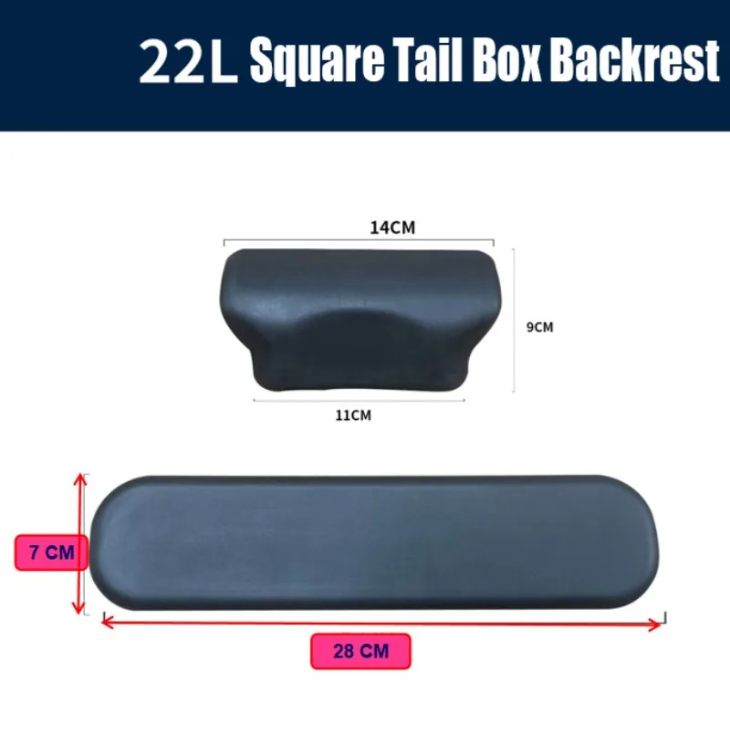 Motorcycle Passenger Backrest Back Pad Universal Self-adhesive Shockproof Rear Square Round Top Case Box Luggage Cushion Pad