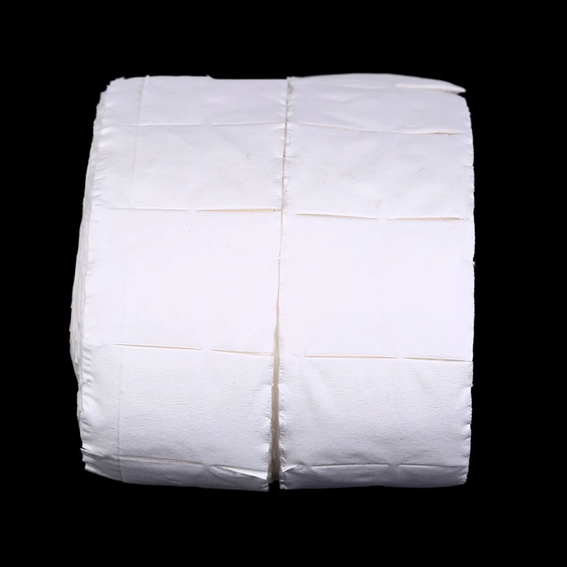 Toallitas blancas para limpieza de uñas, papel de limpieza de uñas, removedor de Gel acrílico, toalla de papel, almohadillas de algodón, rollo de salón de belleza, herramientas limpiadoras, 500 piezas