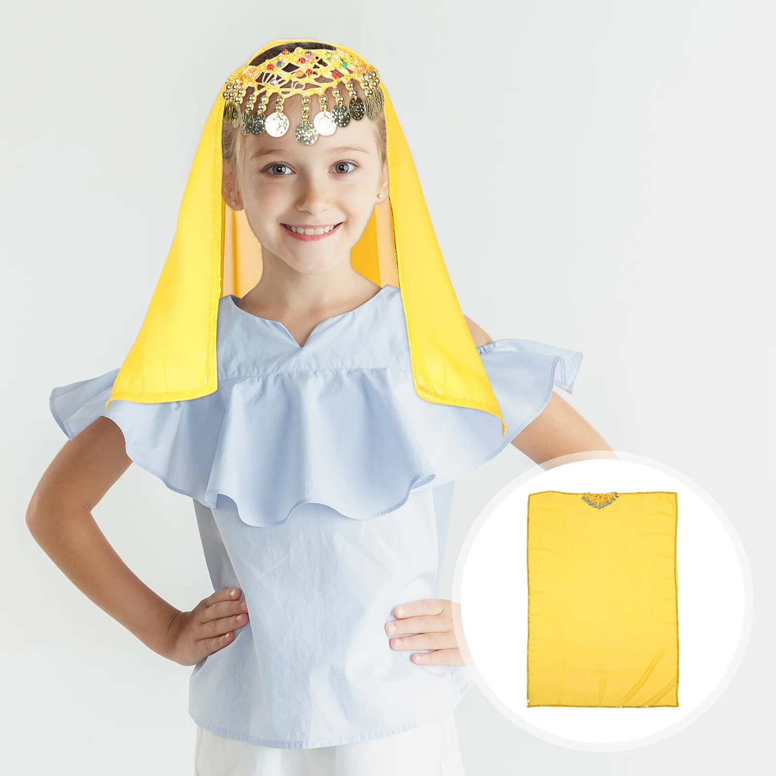 태슬과 동전이 달린 벨리댄스 헤어밴드 민족 스타일 스팽글 헤드 스카프 공연 축제용 댄스 장신구