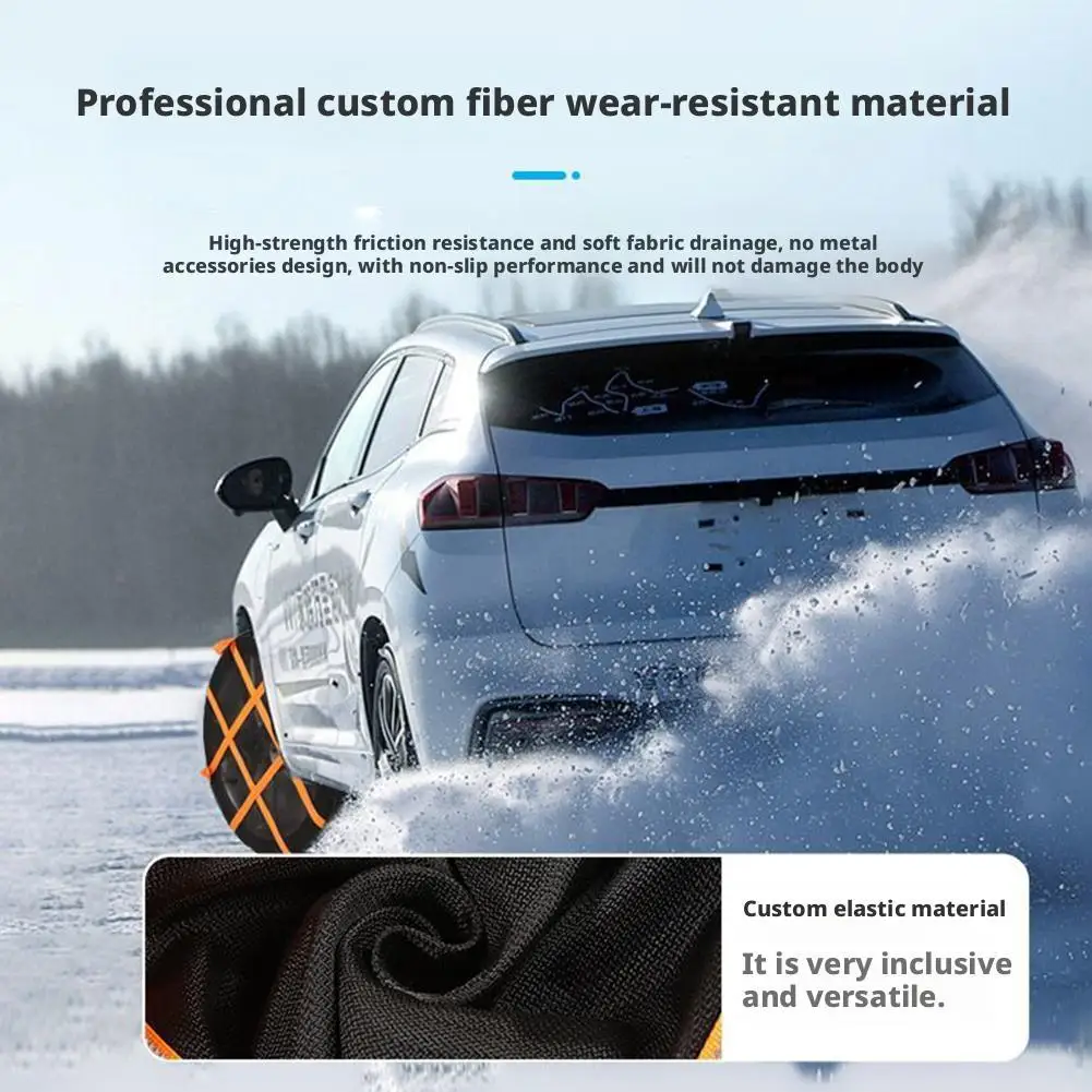 

Автомобильная цепь на колеса на зиму, противоскользящие аварийные цепи для шин, снежные носки, простая сборка, универсальные автомобильные аксессуары для снега X4R2