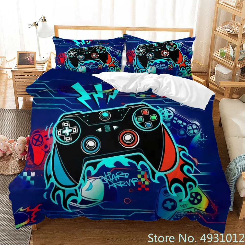 Cozy Bedding Set with Game Control Color Gamer Baby 3D Duvet Cover for Child Kids Teens Adult Home Textile Quilt Cover