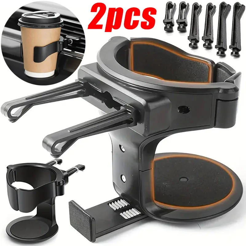 Car Cup Holder Air Vent Outlet Drink Coffee Bottle Holder Can Mounts Holders Beverage Ashtray Mount Stand Universal Accessories