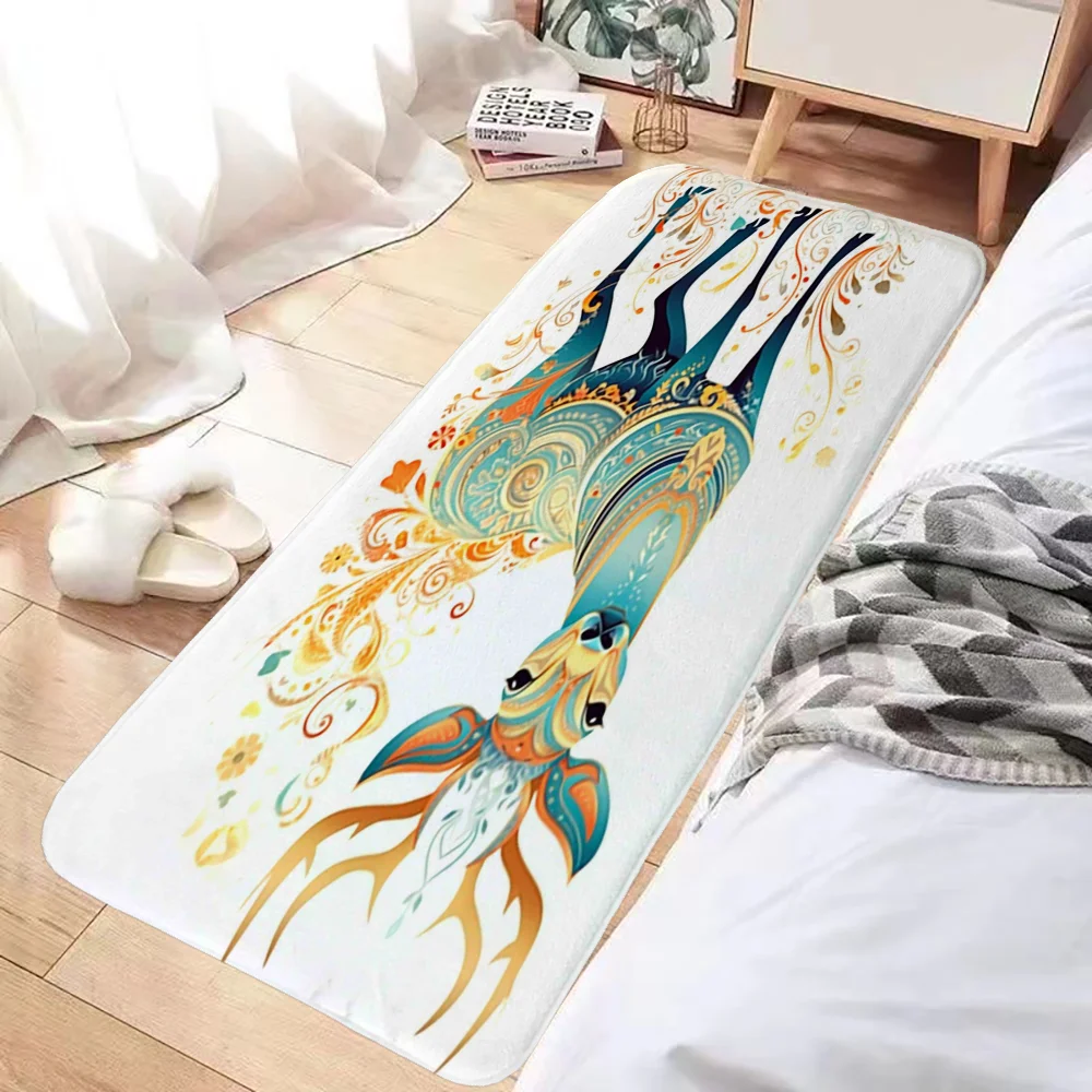 

Deer Kitchen Floor Mat Bathroom Foot Mat Carpet for Kitchen Mats Rugs Prayer Rug Door Bath Non-slip House Entrance Home Textile