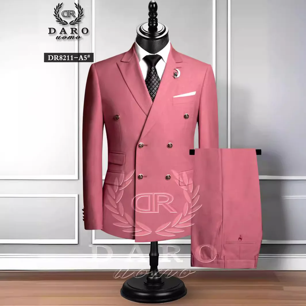 Vestido de casamento trespassado masculino, terno de padrinhos de tamanho grande, comércio exterior, terno grande de 2 peças