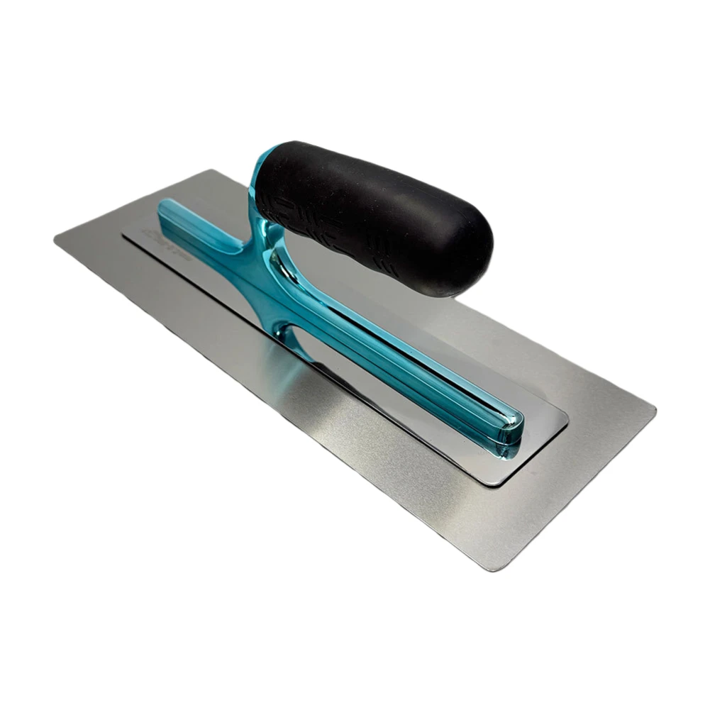 Большой мастерок из нержавеющей стали синего цвета, идеально подходящий для штукатурки, мастерок для кирпича, скребок для цемента, строительная доска для грязи с ручкой