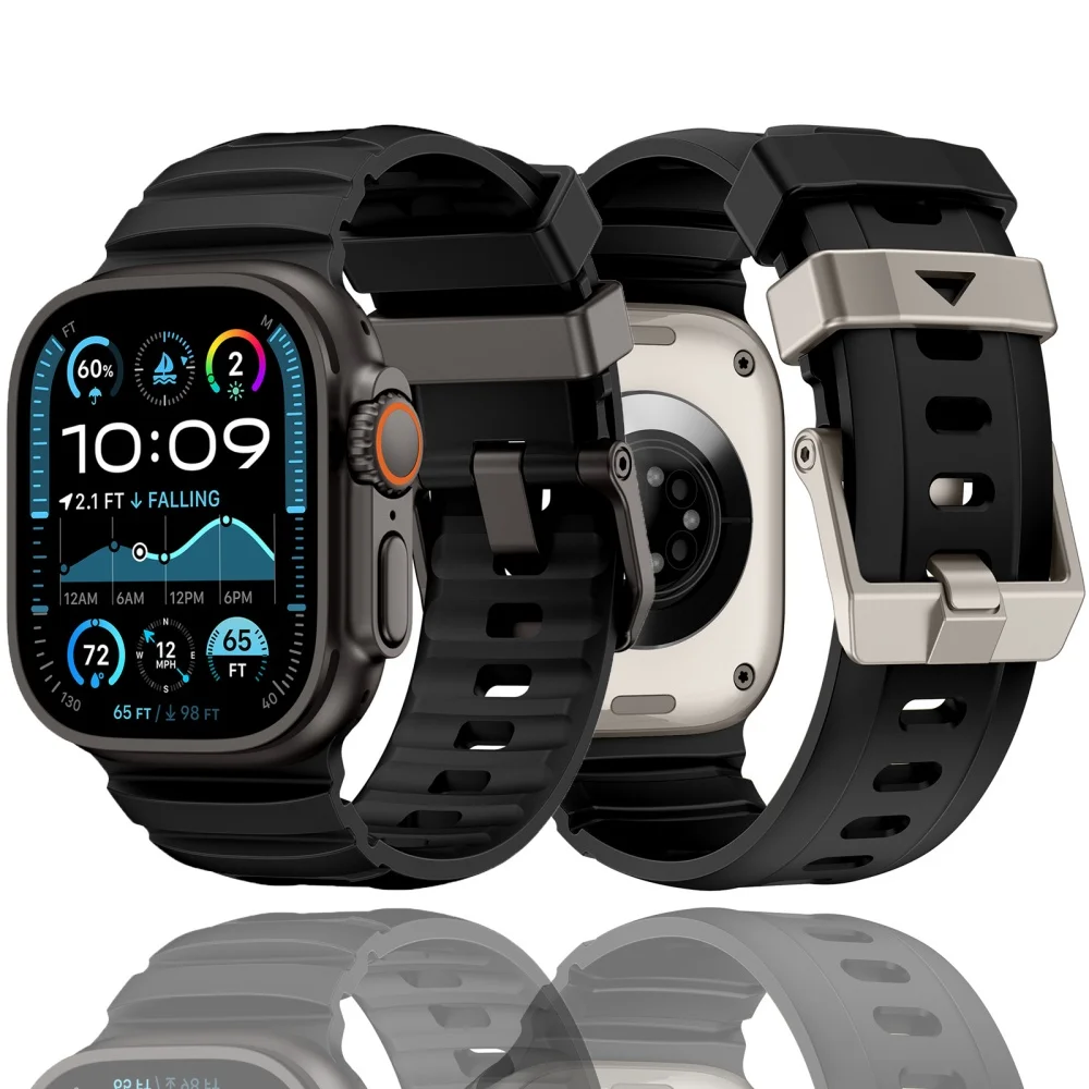 Силиконовый ремешок для Apple Watch Band 49 мм 46 мм 45 мм 44 мм Спортивный браслет для аксессуаров Iwatch Ultra 2 49 мм Серия 10 9 8 7 6 SE