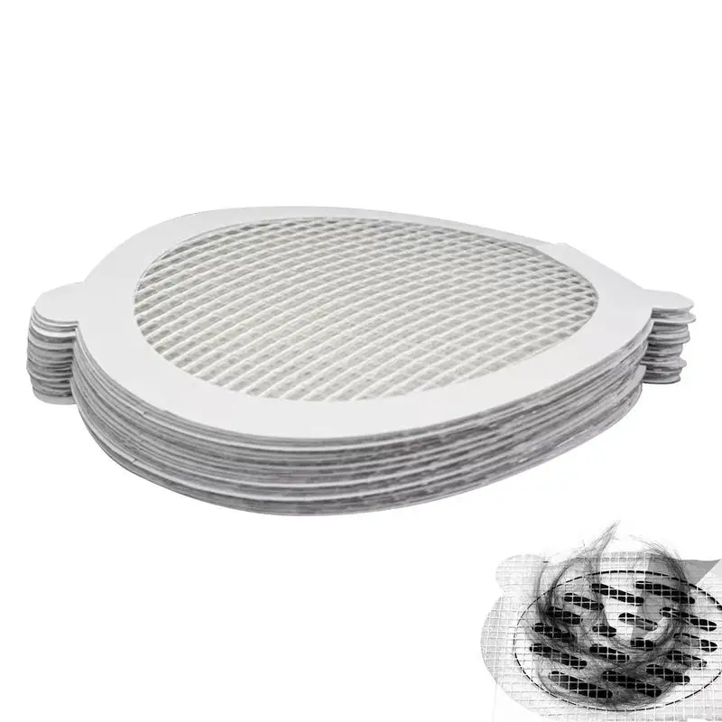 Drain Mesh Stickers Drain Stickers Filter Mesh Adhesive 10 Pieces Hair Catcher Drain Cover Bathroom Filter Sticker Hair Trapper