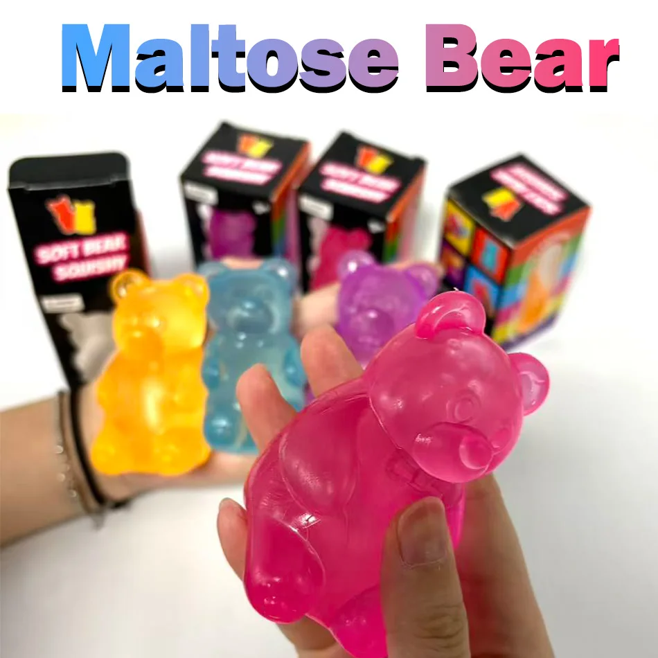 Little Bear Maltose Pinch Valentine's Day Gift Creative Stress Relieving Toy for Children Fun Stress Relief Tool