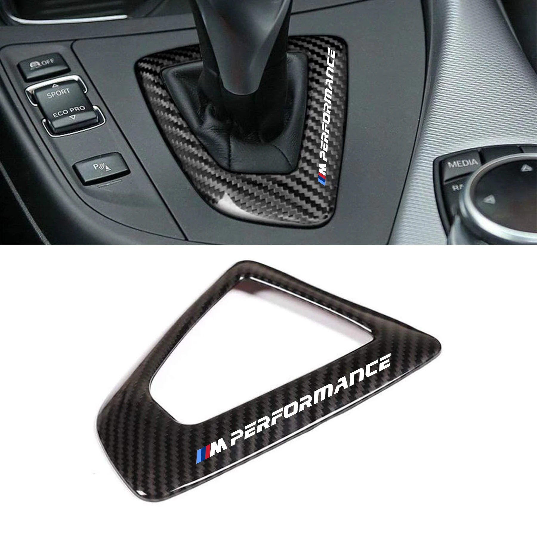 

For BMW F20 F21 F22 F23 F30 F34 F35 F32 F33 F36 1 2 3 4 Series 14-18 Carbon Fiber Interior Sticker Shift Knob Panel Frame Cover