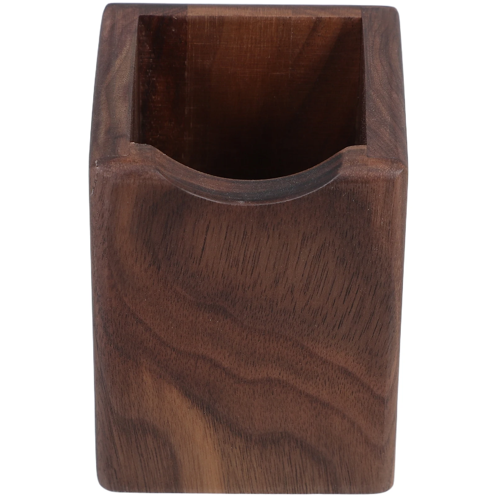 나무 펜 홀더 블랙 월넛 데스크 오거나이저 문구류 연필 젓가락 보관 스크래치 방지