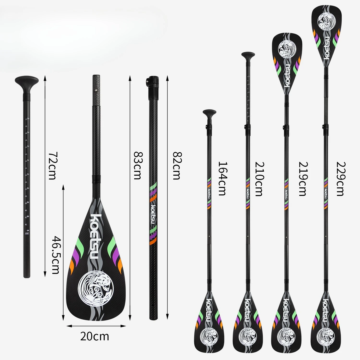 Single Double Head Full Carbon - Kayak Paddle Carbon 评论和价格