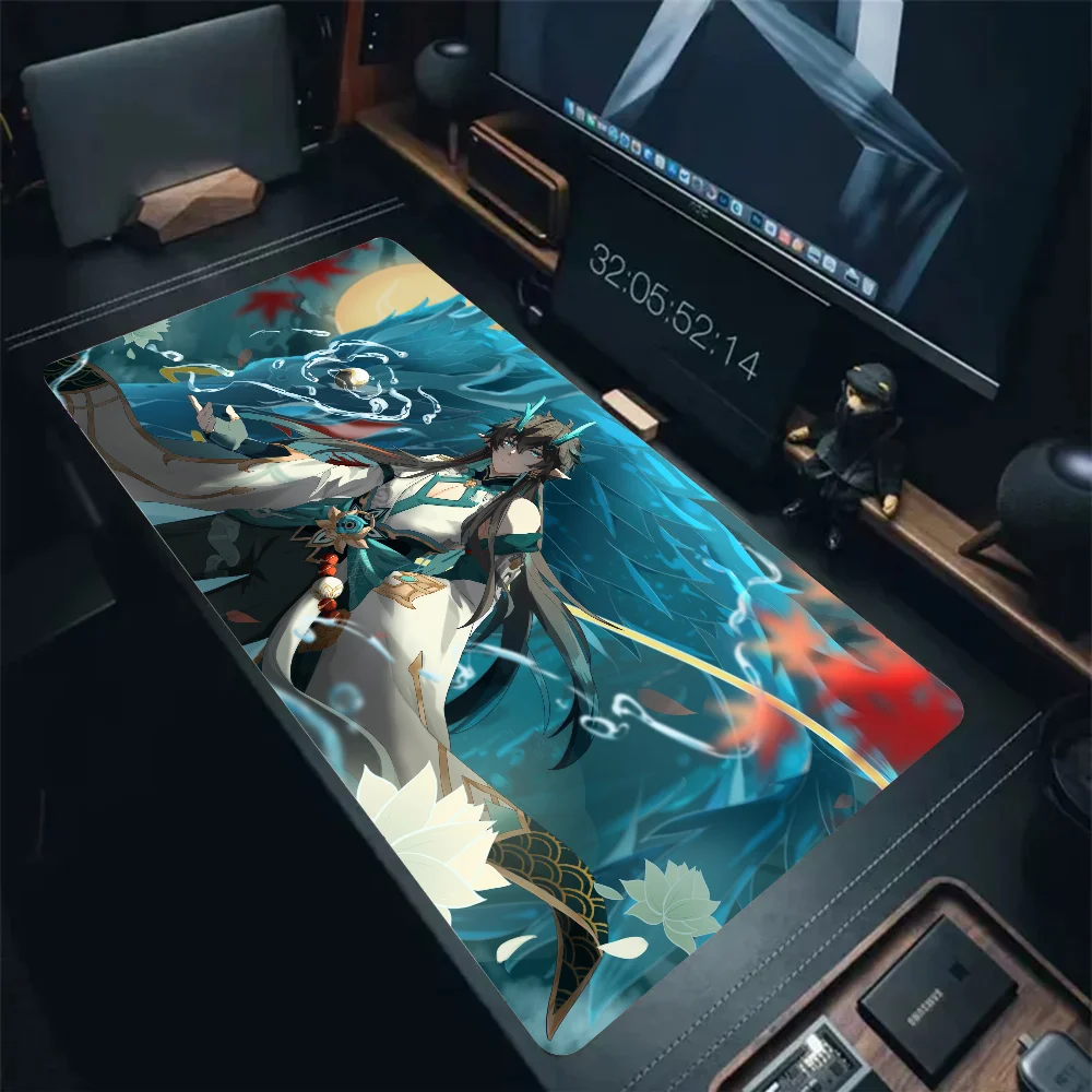 Honkai Star Rail Dan Heng Imbibitor Lunae Mousepad Mouse Mat Desk Mat With Pad gaming accessories Prime Gaming XXL Keyboard Pad