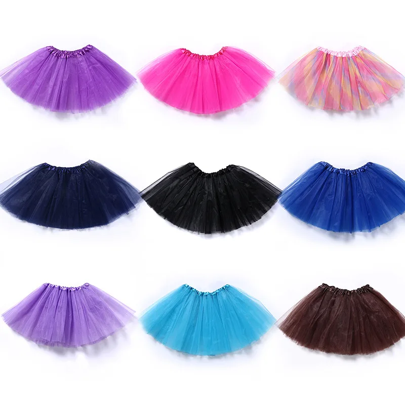 Muti Colors Tutu Skirt For Women Elastic Ballet Dancewear Tutus Mini Skirt Fairy Yellow Tulle Skirt Mother Daughter