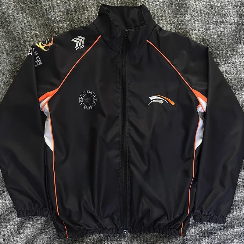 سترة HLE T 2025 L Hanwha VIPERZEUS مع تطريز الفول السوداني، معطف واقي من الرياح بأسلوب شبابي عصري للارتداء في الهواء الط... #1