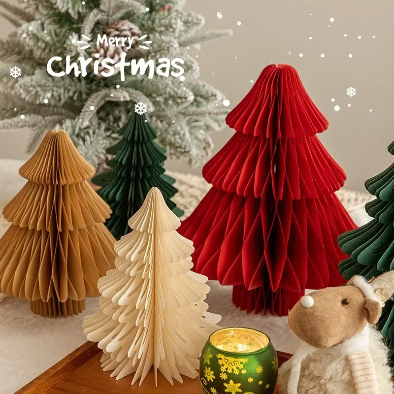 Mini Christmas Tree Scene Layout Props, Holiday Gifts, Traditional Cultural Skills, Origami, New, 2022