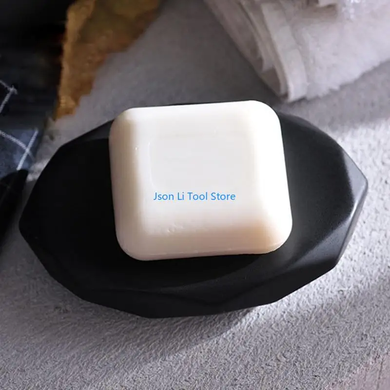 Y08D MATTE SOAMIC SOAP Storage ถาดสบู่การระบายน้ำด้วยตนเองจานอุปกรณ์ห้องน้ำอุปกรณ์ห้องน้ำ