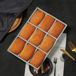 Muffin Cake Mold Mini NonStick Square Cake Pans Silicone Bread Toast Mould Bread Meatloaf Cornbread Brownie Molds Making