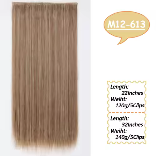 NICESY Synthetic Long Wavy 5 Clips Hair Extensions 22Inch/32Inch Clip On Hair Extensions High Tempreture Fake For Women - Image 7