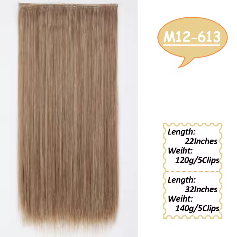 NICESY Synthetic Long Wavy 5 Clips Hair Extensions 22Inch/32Inch Clip On Hair Extensions High Tempreture Fake For Women - Image 7