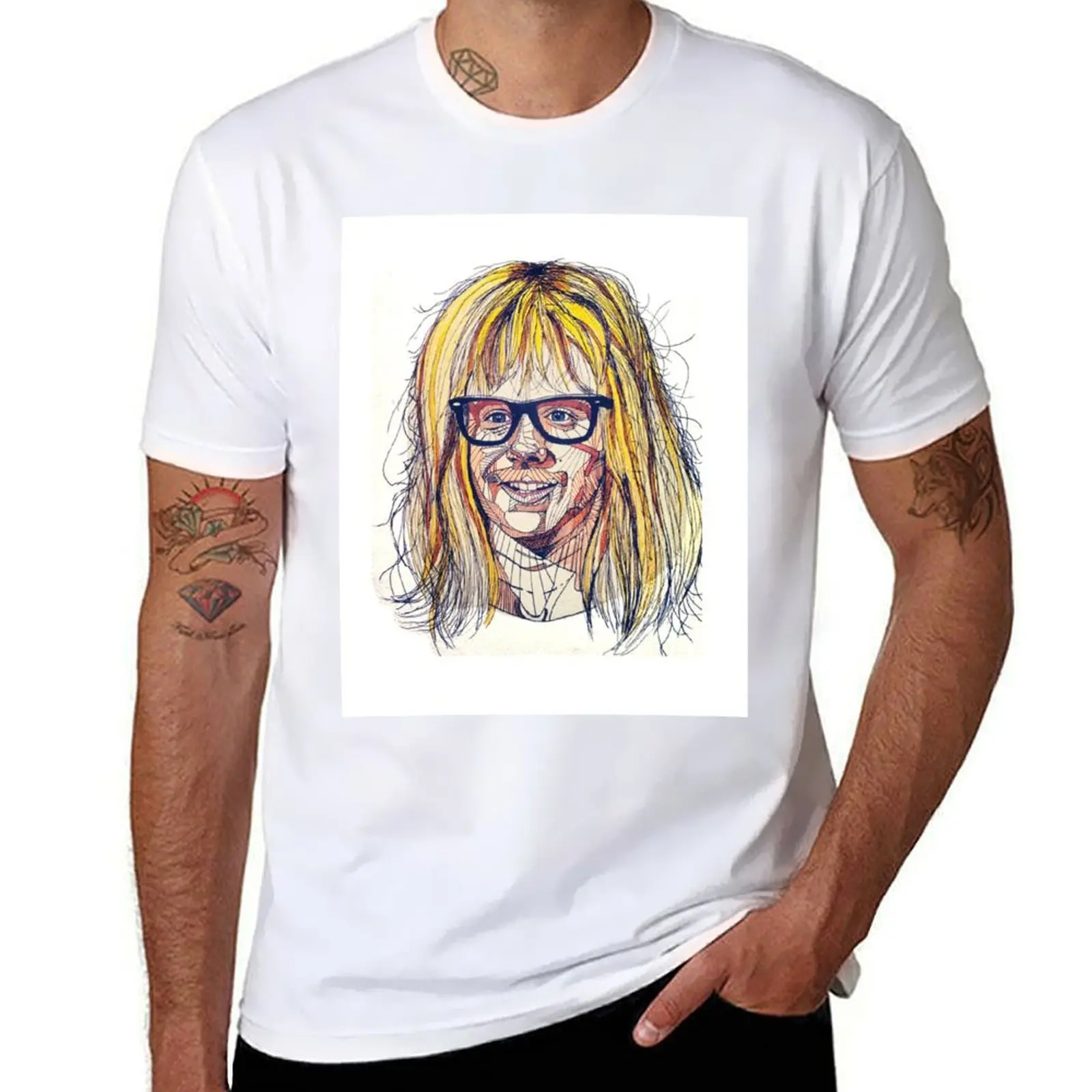 

shirt mens man designer graphic Garth World Wayne's t t shirts T-Shirt