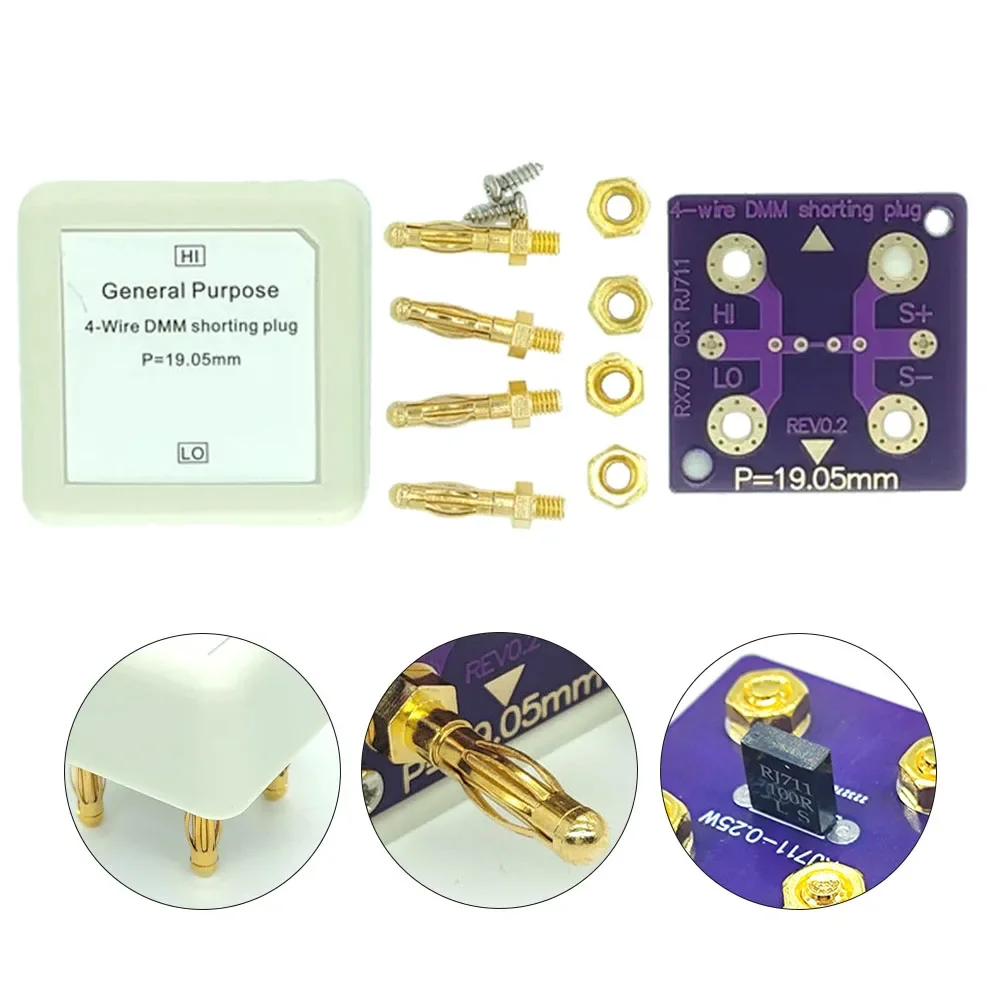 4-przewodowy dla DMM krótkie gniazdo standardowy rezystor kalibracja multimetr narzędzie weryfikacyjne dla RJ711 wysoki dla precyzyjnego rezystora