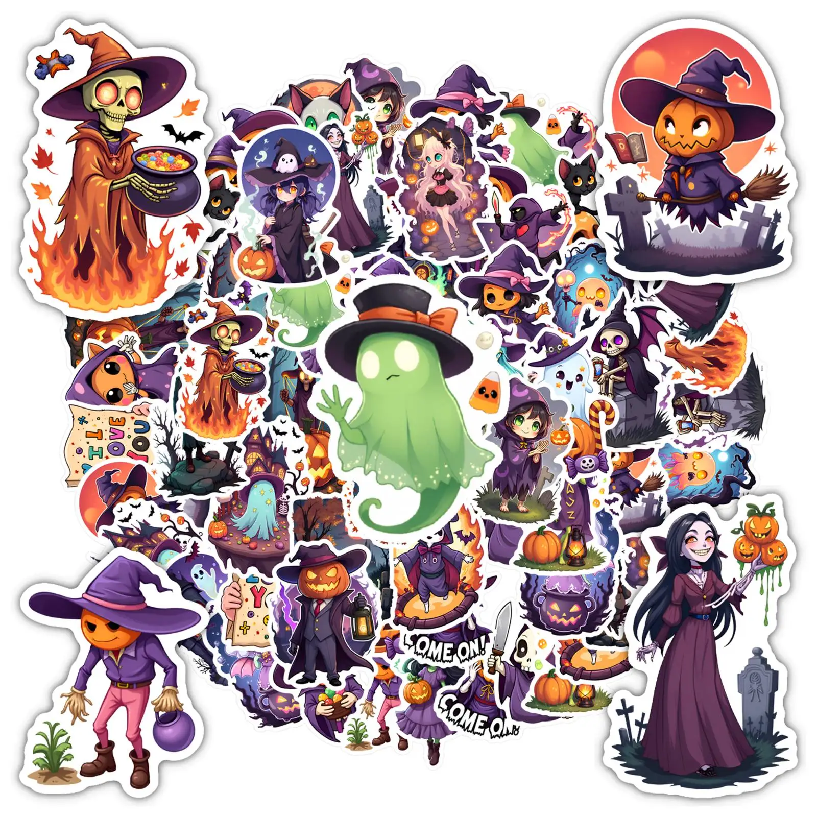 

35 шт.-50 шт. химерные наклейки на Хэллоуин, мультяшный дом с привидениями, канцелярские наклейки, наклейки для гитары, ноутбука, шлема, сделай сам