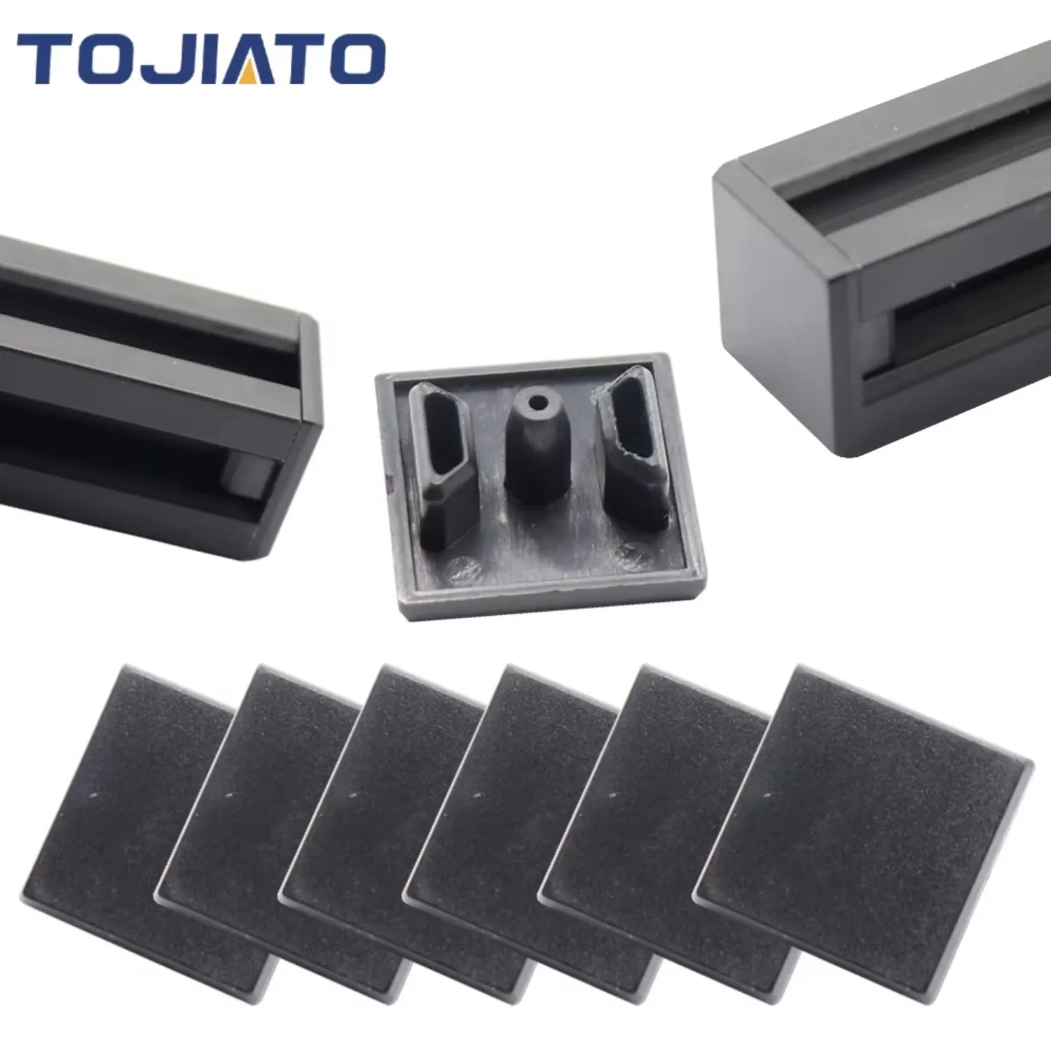 3D printer parts Nylon Single Hole Extruded End Cap Black Aluminium Profile End Cap Cover Suitable for 2020 Aluminium Profile