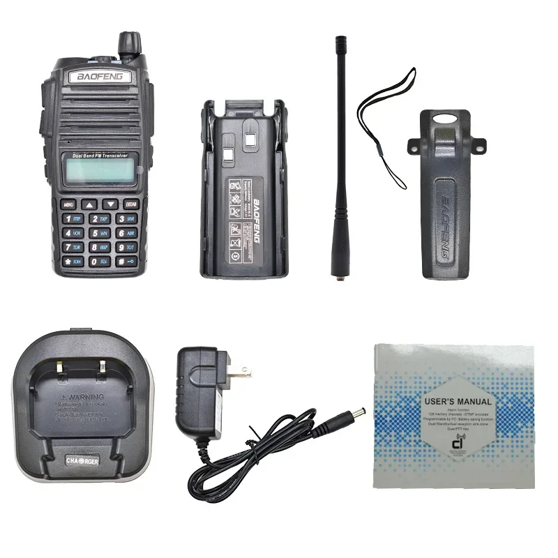 Baofeng UV 82 8W Military Walkie Talkie Long Range 10 KM High Power Modes Dual Ptt Baofeng UV82 UHF VHF Ham Radios UV-82 HP