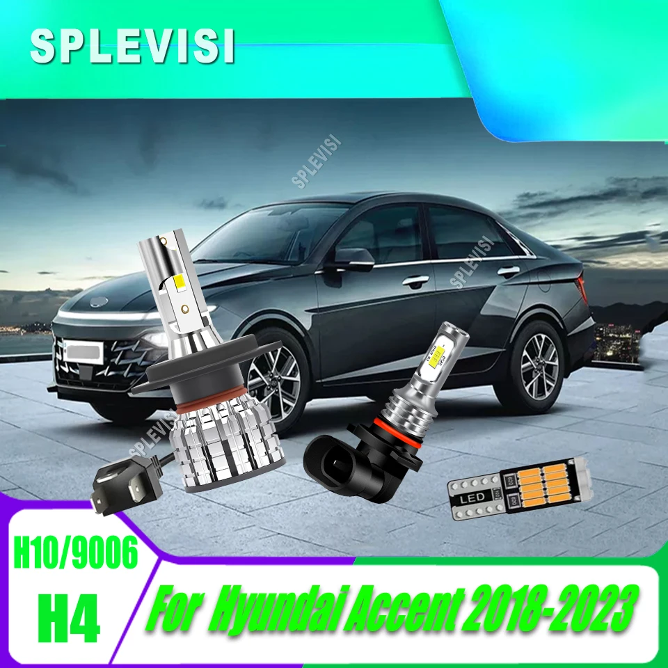 

H4 9006 Car Lights Headlight Foglight 12v - Quick Setup, No Adapter Required For Hyundai Accent 2018 2019 2020 2021 2022 2023