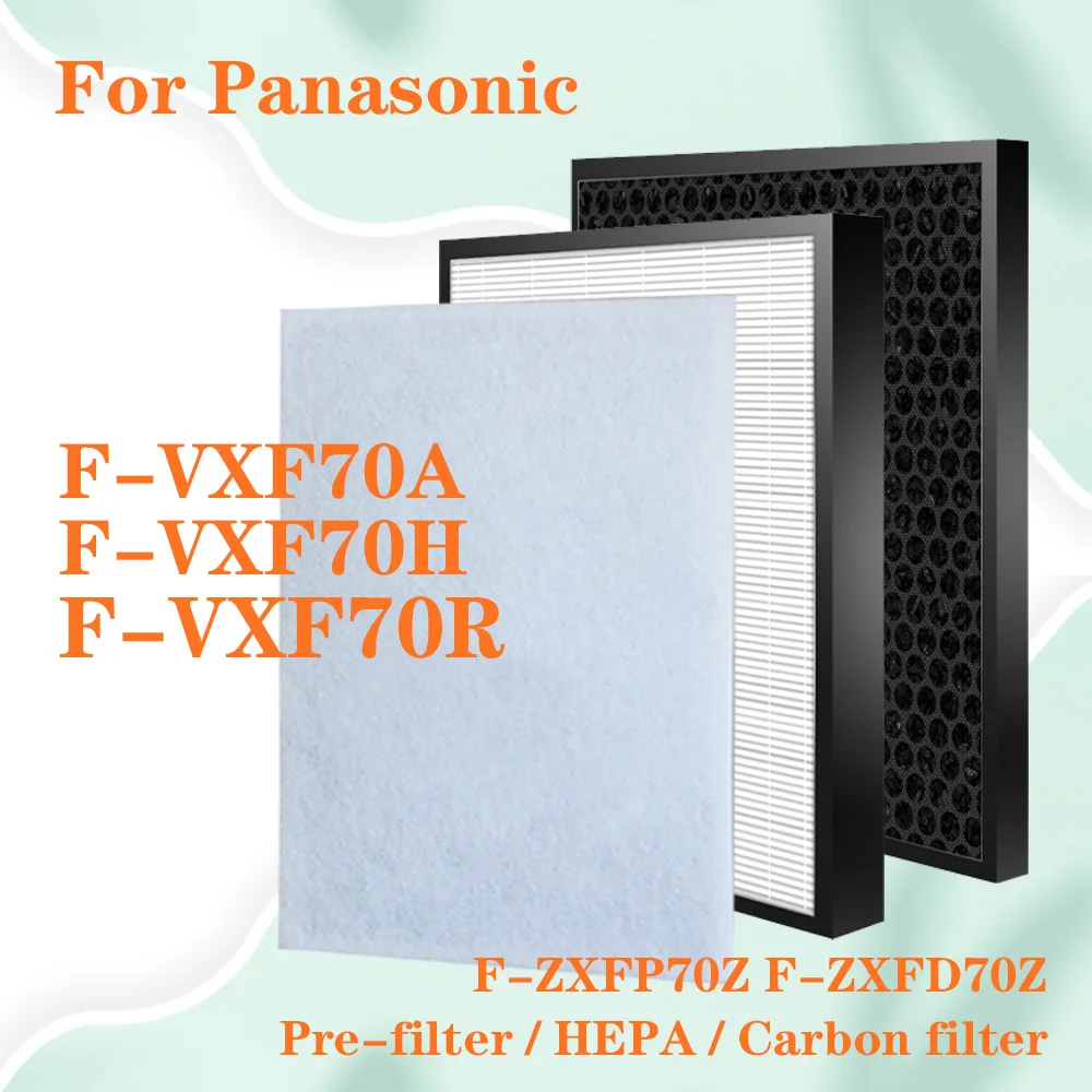 For Panasonic Air Purifier F-VXF70R F-VXF70A F-VXF70H F-ZXFP70Z F-ZXFD70Z Replacement HEPA Carbon Filter